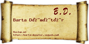 Barta Dömötör névjegykártya