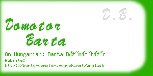 domotor barta business card